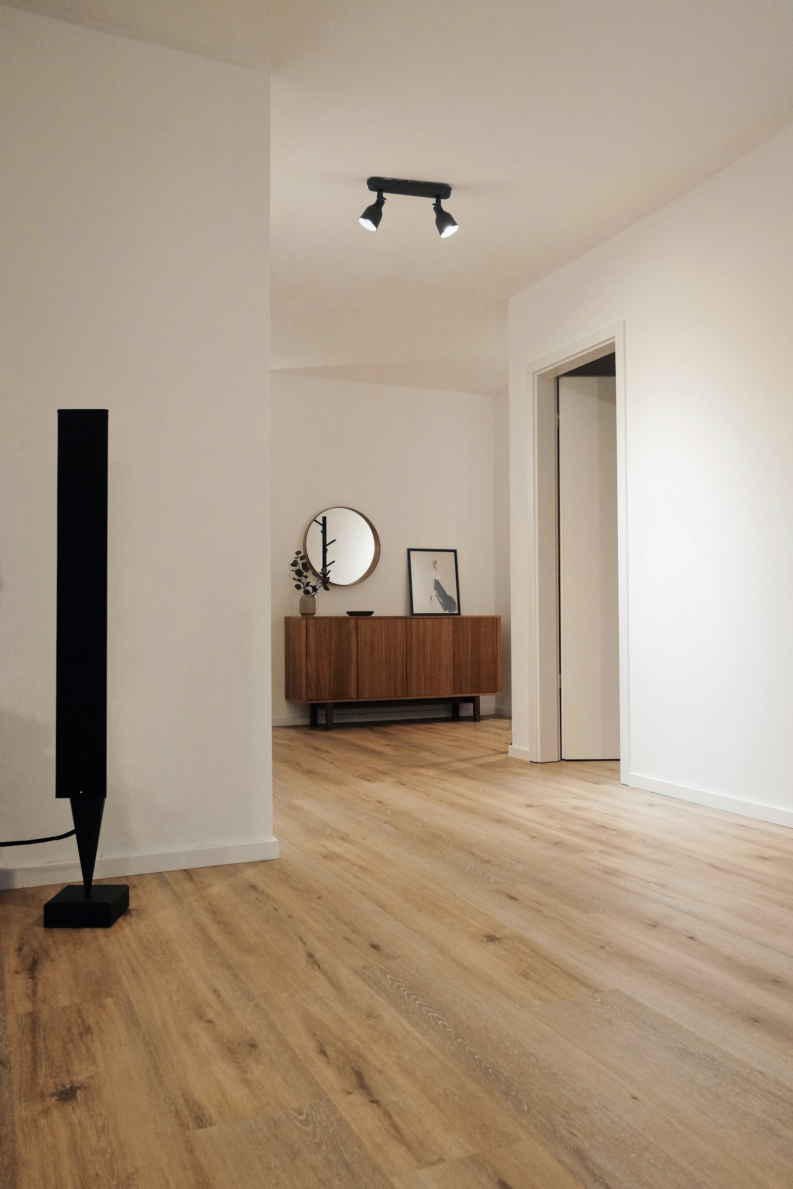 Freshly finished room with new oak flooring